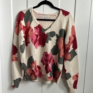 LOFT floral sweater